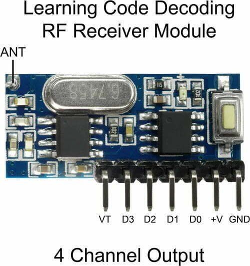 Qiachip Wireless Mhz Rf Module Receiver Remote Control Built In Learning Code Roboway