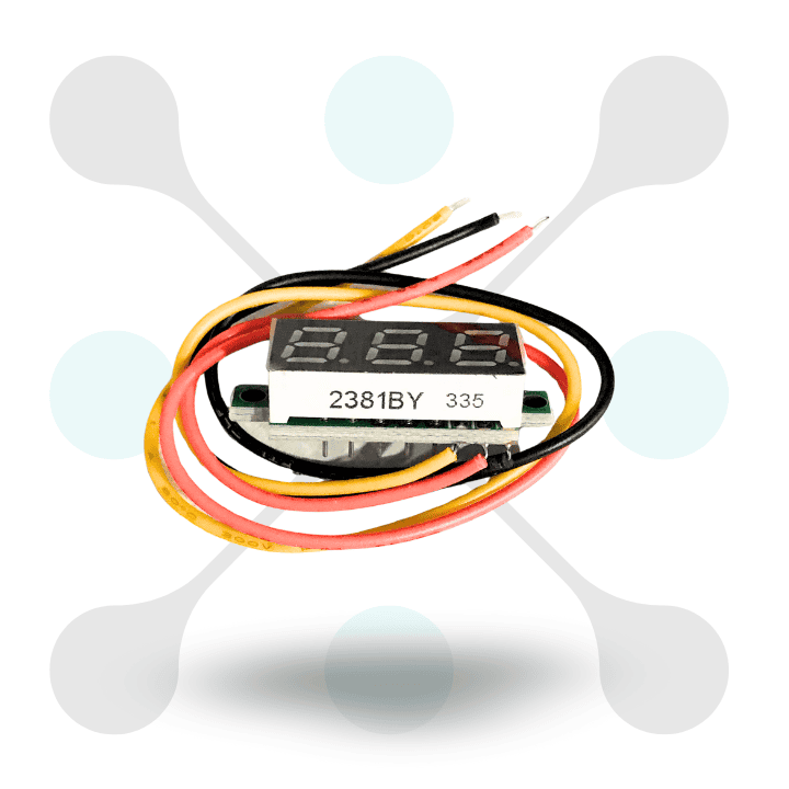 Roboway 0.28inch 0-100V Three Wire DC Voltmeter Yellow