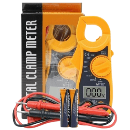 MT-87 Digital Clamp Meter for Measuring AC/DC Voltage, AC Current, Resistance, Data Hold