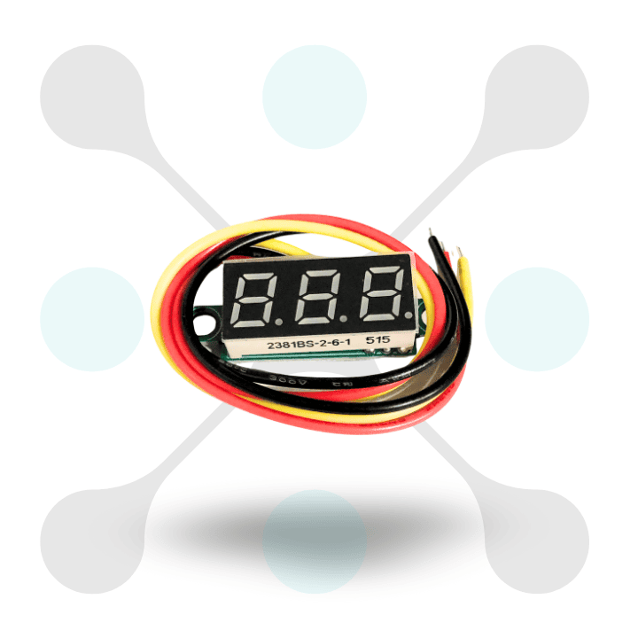 roboway 0-100V 0.28 inch Three Wire Dc Voltmeter Red Display