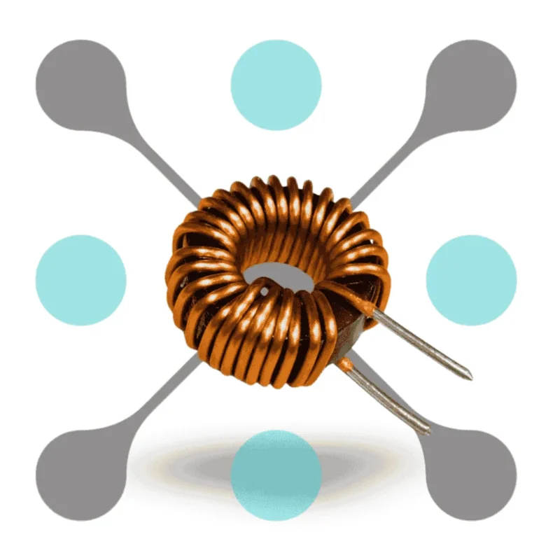 roboway 13X6 mm 6.8μH 8A Magnetic Inductor Coil Toroidal 0.8mm Wire Diameter