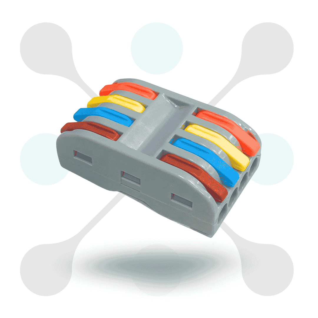 roboway 4 In 4 Out PCT224 Quick Wire Connector 0.8-3.4mm 4 Pole Terminal Connector roboway 4 In 4 Out PCT224 Quick Wire Connector 0.8-3.4mm 4 Pole Terminal Connector