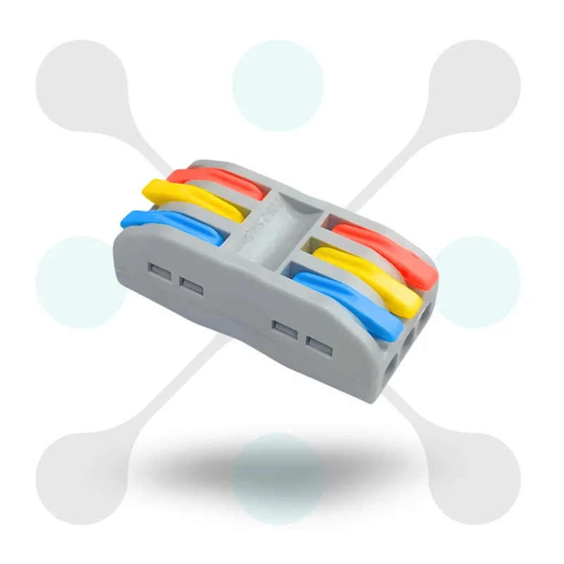 roboway CH-813 0.08-2.5mm SPL- 3 Pole Wire Connector with Spring Lock Lever for 3 Wire line Connection