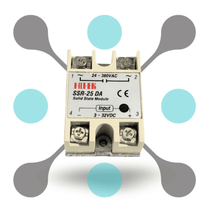 roboway DC To AC SSR-25DA Solid State Relay Module 3-32 VDC 24-380VAC 25A