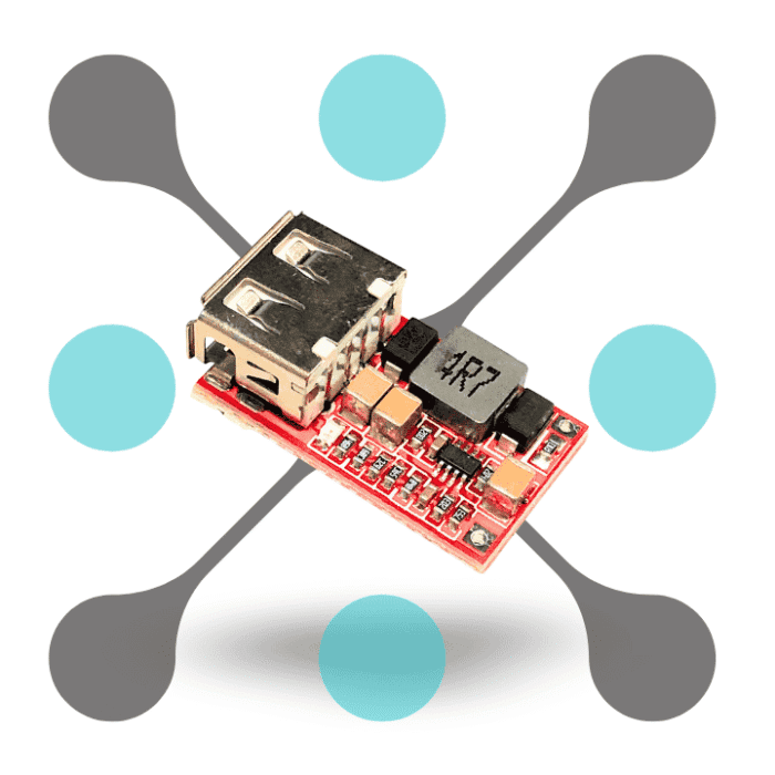 roboway DC to DC 6-24V to 5V USB Output Step Down Power Charger with Adjustable Buck Converter