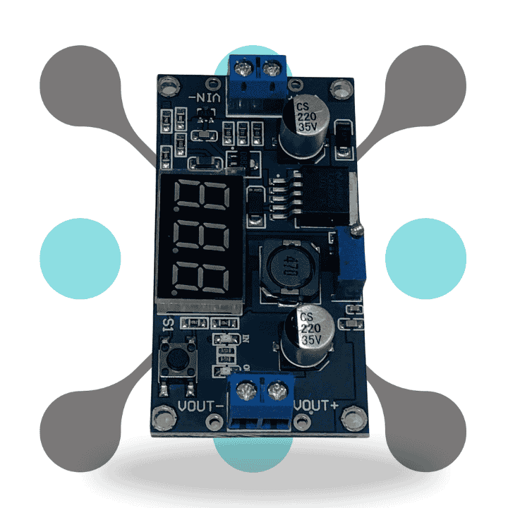 roboway LM2596 DC-DC Buck Converter Step Down Power Supply Module with Digital Voltage Display