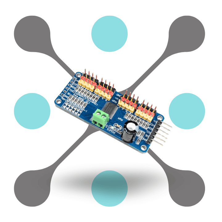 roboway PCA9685 16 Channel 12 Bit PWM Servo Motor Driver I2C Module For Arduino