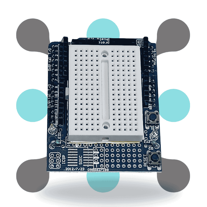 roboway Proto Shield Prototype for Arduino UNO with mini Breadboard