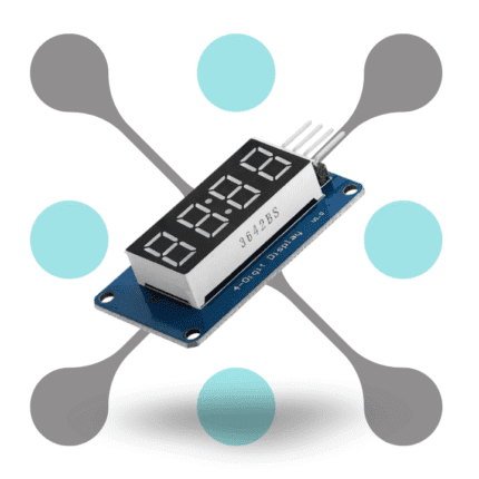 roboway TM1637 4 Digits 7 Segment Led Display Module with Clock for Arduino