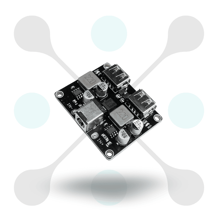 roboway USB QC3.0 DC-DC Buck Converter Charging Step Down Module 6-32V to Fast Quick Charger Circuit Board