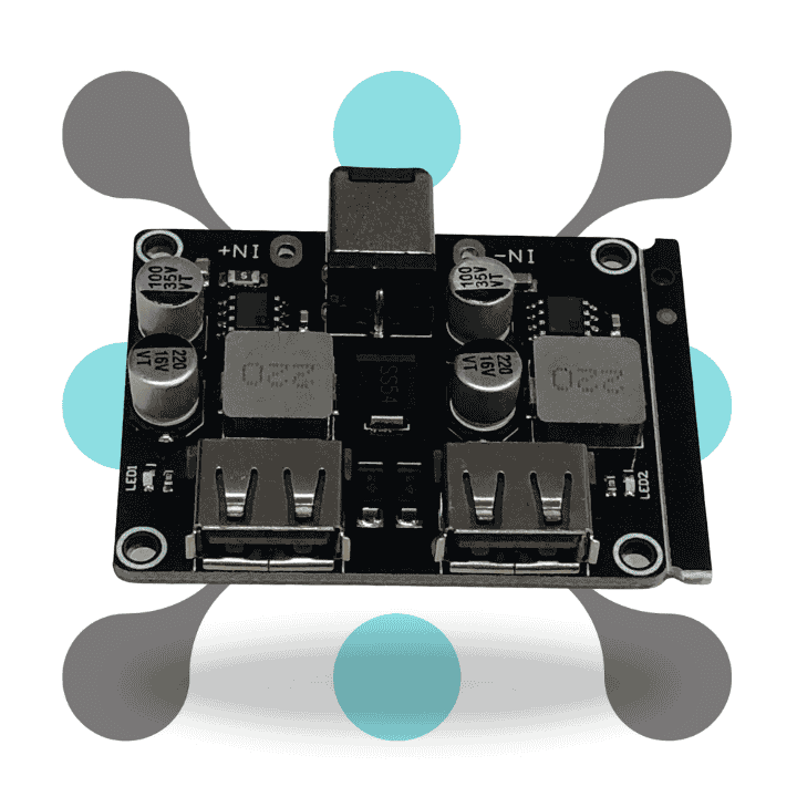 roboway USB QC3.0 DC-DC Buck Converter Charging Step Down Module 6-32V to Fast Quick Charger Circuit Board