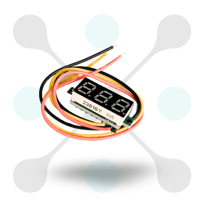 roboway Yellow 0.28inch 3.5-100v Three Wire DC Voltmeter