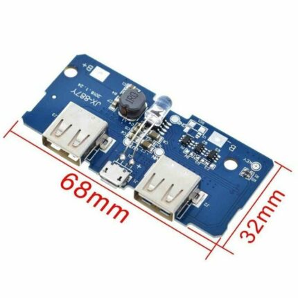 roboway dual micro usb 5v 18650 diy power bank module