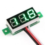 Roboway 0.28inch 0-100V Three Wire DC Voltmeter Green