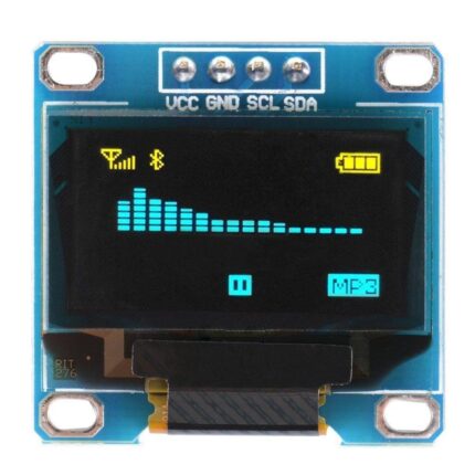 Roboway 0.96inch I2C 128X64 Dual Color OLED Display Module for Arduino, Raspberry Pi
