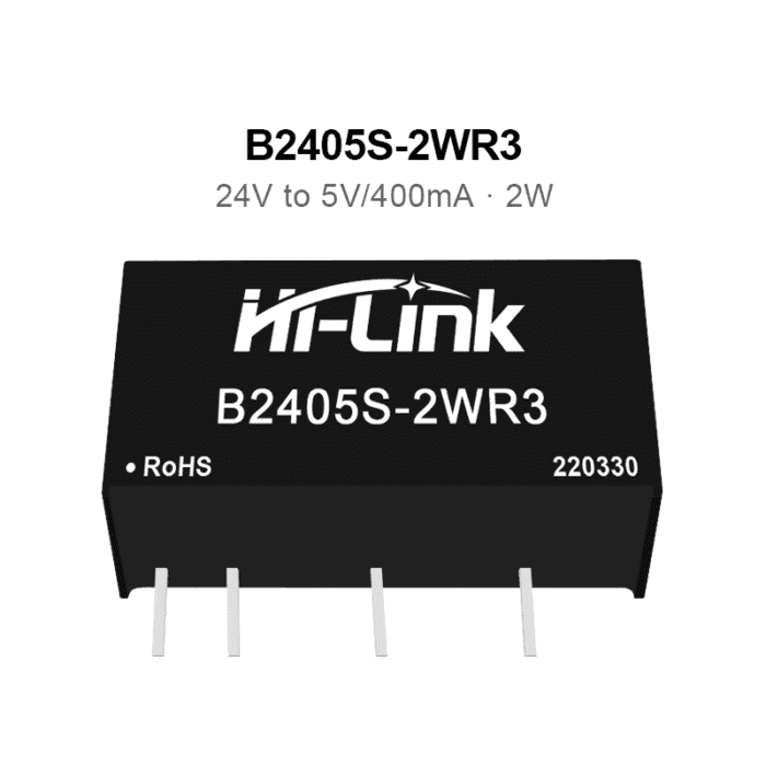 B2405S-2WR3 24V to 5V 2W 400mA DC to DC Isolation Voltage 1500VDC Power Module Converter