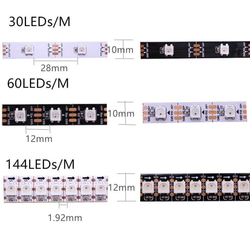 WS2812B 5V Addressable 60 LED RGB Strip