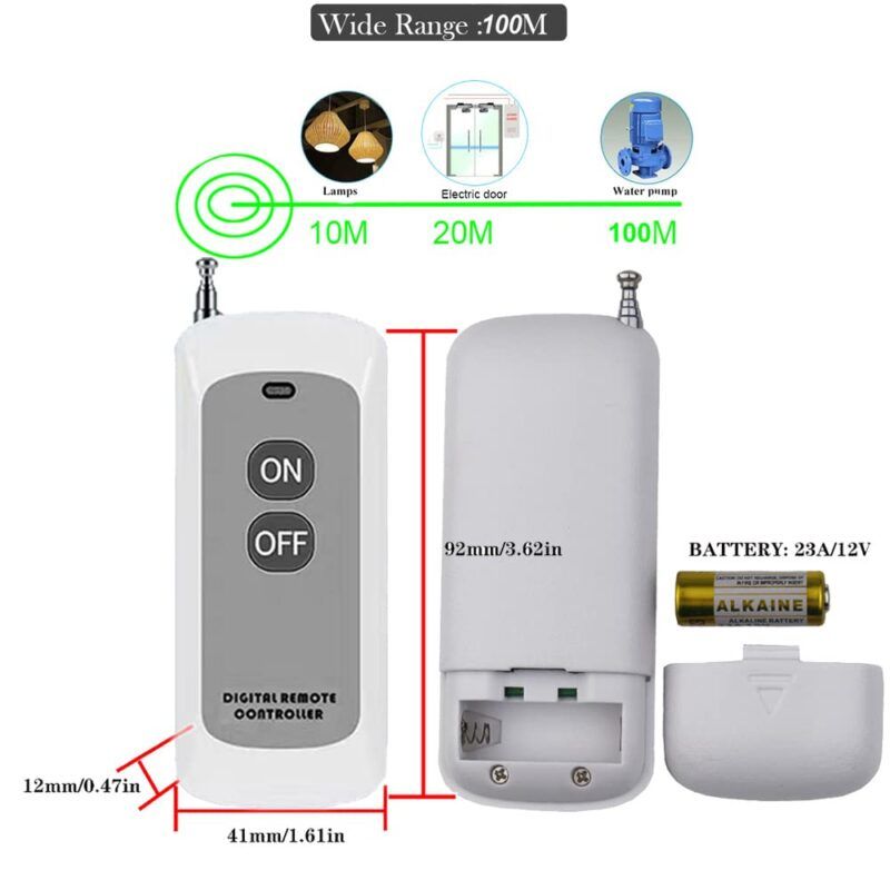 Roboway 2 Channel 2 Button Rf Remote