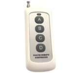 433MHZ 4 Letter Button RF Remote Control for 4ch RF Switches EV1527 learning code WHITE