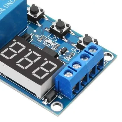 6-30V 1-Channel Power Relay Module with Adjustable Timing Cycle