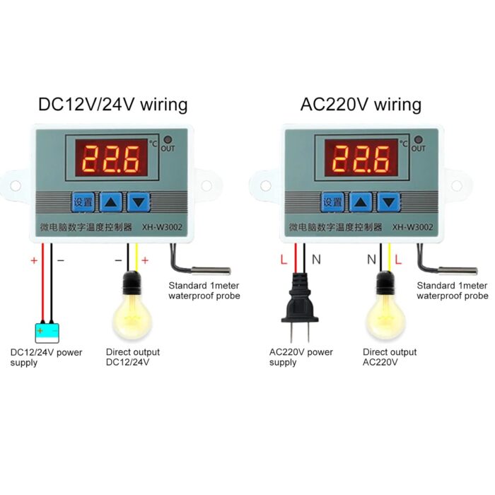 W3002 Digital LED Temperature Controller Multipurpose Controller