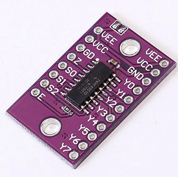 74HC4051 8 Channel Analog Multiplexer/Demultiplexer Breakout Board for Arduino