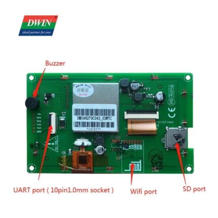 Roboway DMG48270C043-03WTC 4.3Inch LCD Smart Touch HMI Display