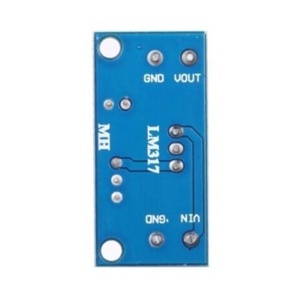 Back view of LM317 DC-DC Linear Converter Buck Adjustable Step Down Converter Micro Controller Board Electronic Hobby Kit
