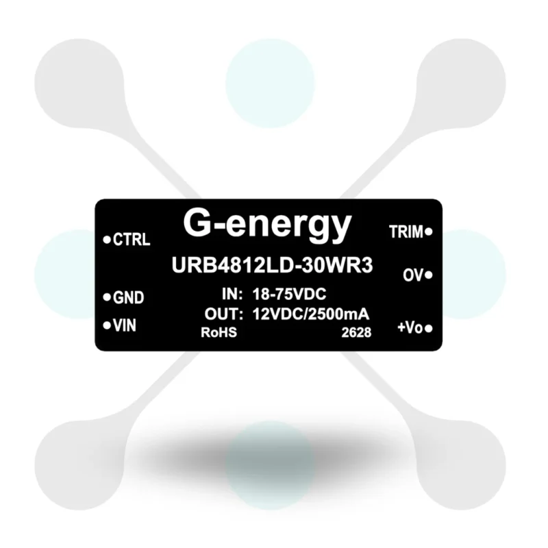 G-energy URB4812LD-30WR3 48V to 12V 2.5A 30W DC DC Converter