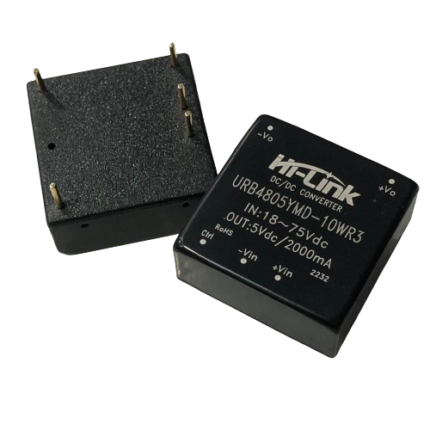 Hi-link URB4805YMD-10WR3 48V to 5V 10W 2000mA DC to DC 91% Transfer Input Isolated Power Supply Module Converter