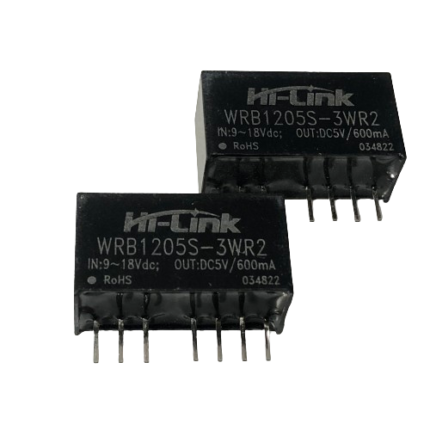 Hi-link WRB1205S-3WR2 12V to 5V 3W 600mA Dc-Dc Converter 3W Power Supply Module Ultra Compact SIP Package