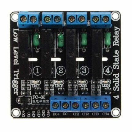 Roboway 5V 4 Channel Solid State Relay Module With Resistive Fuse 240V 2A Output