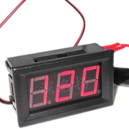 Roboway Dc 5V-30V 0.56 Inch Two-Wire Dc Digital Voltmeter Red Digital Display