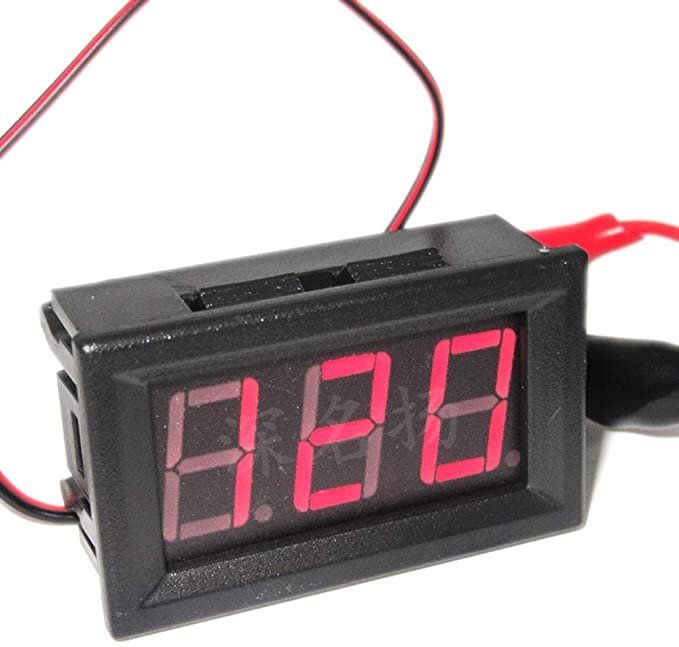 Roboway Dc 5V-30V 0.56 Inch Two-Wire Dc Digital Voltmeter Red Digital Display