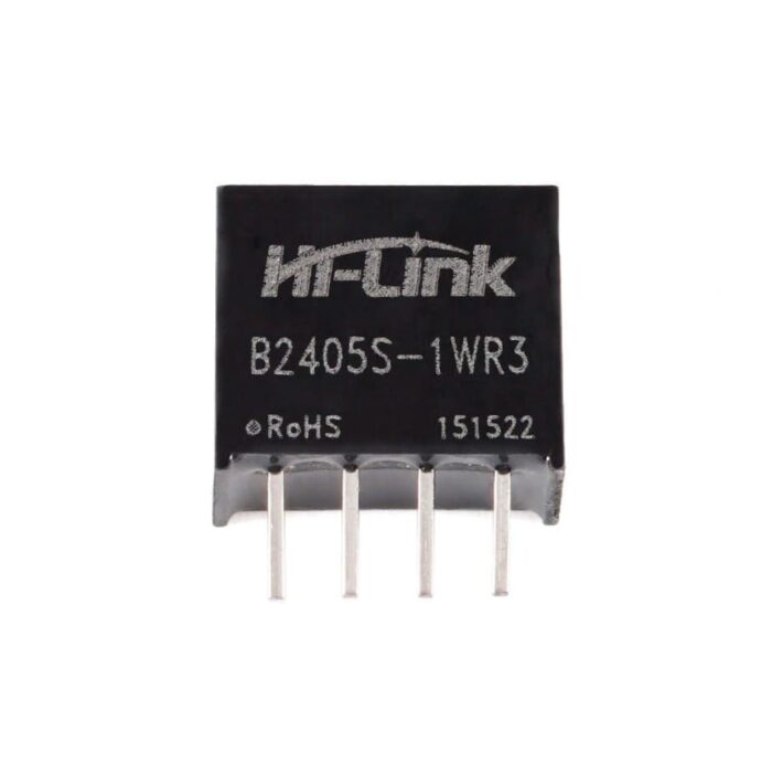 Hi-link B2405S-1WR3H 24V to 5V DC-DC Converter 1W 200mA Power Supply Compact SIP Package