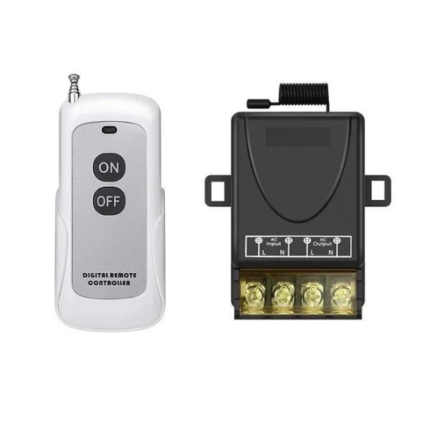 roboway 433MHz High Range Ac 220v 30a Relay Wireless RF Remote Control Switch & 1 CH Transmitter