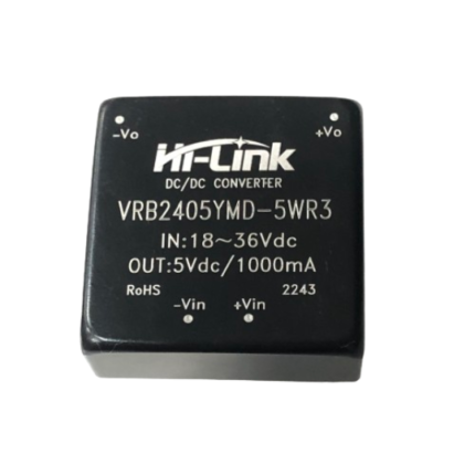 VRB2405YMD-5WR3 24V to 5V 5W 1A DC to DC Isolation Voltage 1500VDC Power Module Converter