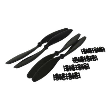 10x4.5 inch - 1045/1045R CW CCW Propeller Pair for Quadcopter (Black)