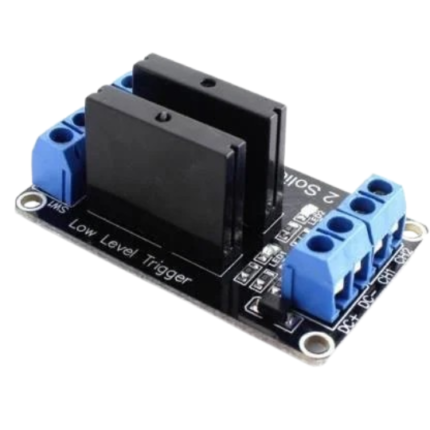 12V 2 Channel Solid State Relay Module with Resistive Fuse Micro Controller Board