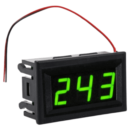 Green 0.56inch AC220V Two Wire AC Voltmeter 70V ~ 500V