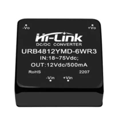 Hi-link URB4812YMD-6WR3 18V-75V to 12V 500mA 6W Isolated Dc Dc Converter DIP Package Power Module