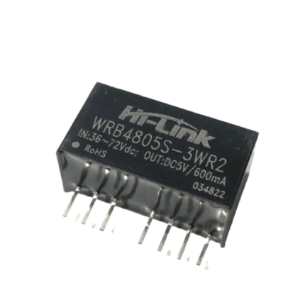 Hi-link WRB4805S-3WR2 48V to 5V 3W 600mA Dc Dc Converter 3W Power Supply Module Ultra Compact SIP Package