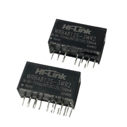 Hi-link WRB4812S-3WR2 48V to 12V 3W 250mA Isolated Dc Dc Converter 3W Power Module Ultra Compact SIP Package