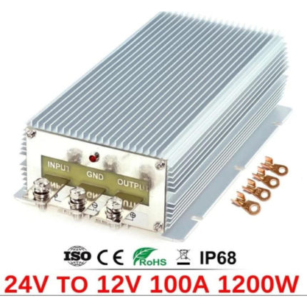 roboway DC 24V TO 12V 100A 1200W Step Down Voltage Converter Power Supply Module IP68