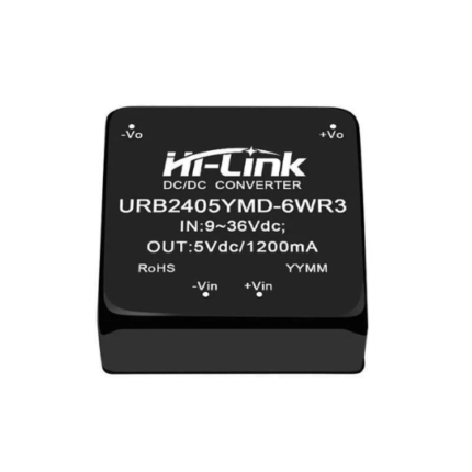 Hi-link URB2405YMD-6WR3 24V to 5V 6W 1.2A Isolation Voltage 1500VDC Isolated Dc Converter