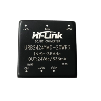 roboway Hi-link URB2424YMD-20WR3 24V to 24V 20W 833mA Dc Dc Isolated Converter Power Module DIP Package