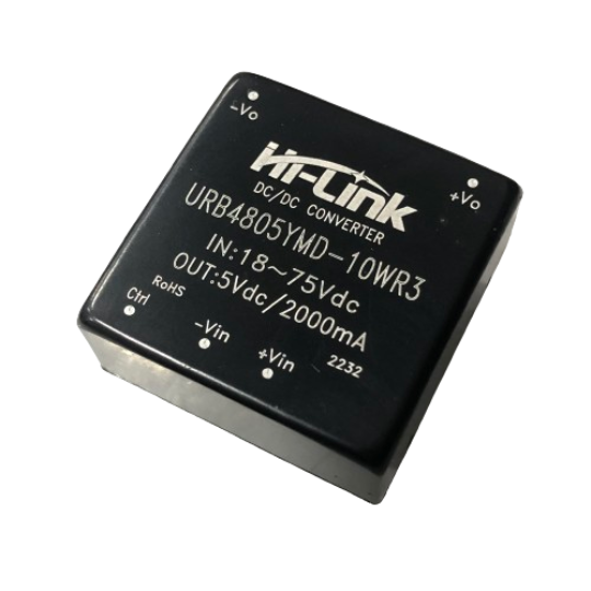 roboway Hi-link URB4805YMD-10WR3 48V to 5V 10W 2000mA DC to DC 91% Transfer Input Isolated Power Supply Module Converter