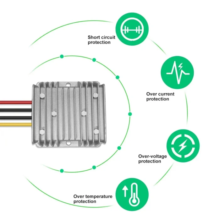 DC 8-40V to 12V 6A 72W Buck-Boost DC/DC Power Converters step up down IP68