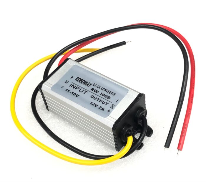 DC 15-50V To 12V 2A 24W Buck-Boost DC/DC Power Converters Step Up Down IP68