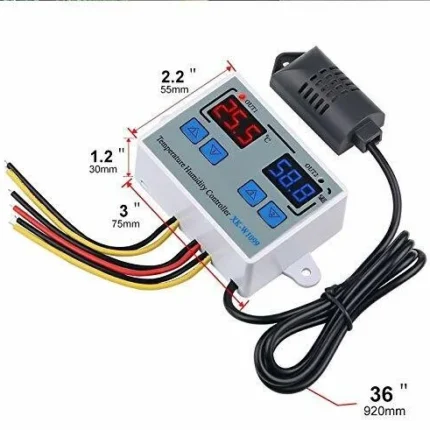 dimension of roboway w1099 temperature humidity controller